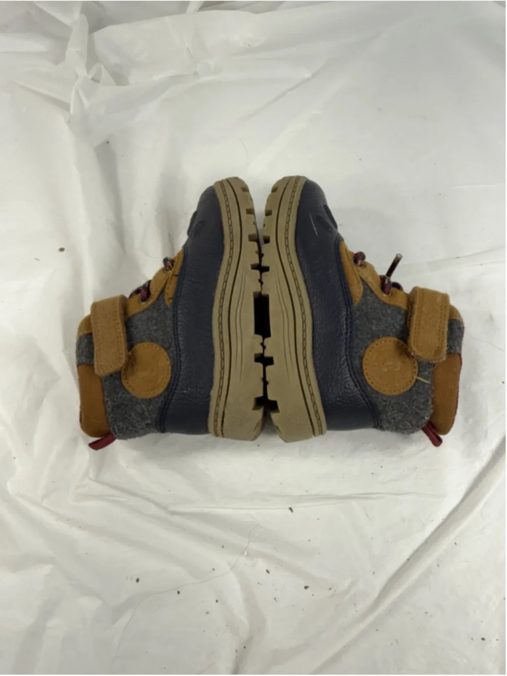 Carter's Freddie Boots Toddler Boys Size 7 Brown Snow Winter Lined Hook Loop